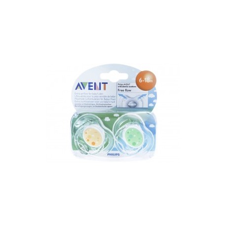 Avent Set de Chupones Freeflow, 6-18 meses