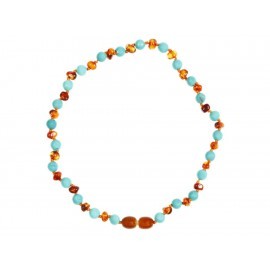 Gugu Ámbar Collar Honey-Turquesa