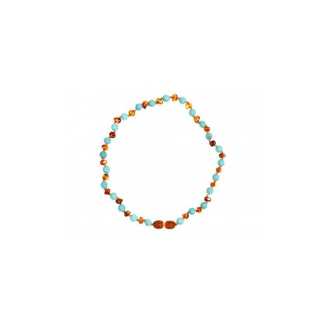 Gugu Ámbar Collar Honey-Turquesa