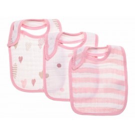 Baberos Aden & Anais de algodón para niña