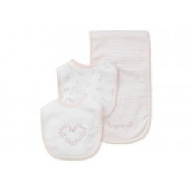 Baberos Little Me de algodón para niña