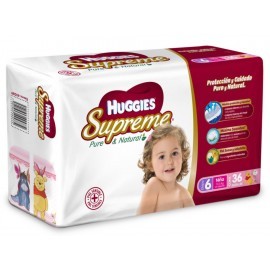 Pañales Huggies Supreme Pure & Natural...
