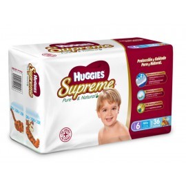 Pañales Huggies Supreme Pure & Natural...