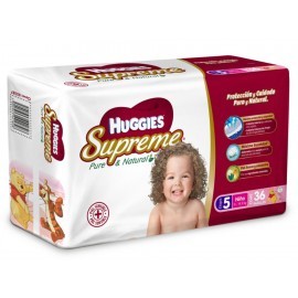 Pañales Huggies Supreme Pure & Natural...