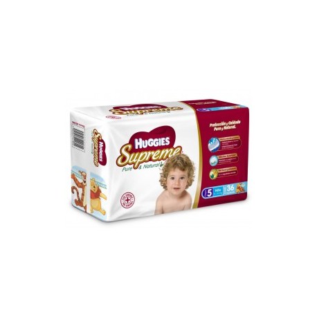 Pañales Huggies Supreme Pure & Natural...
