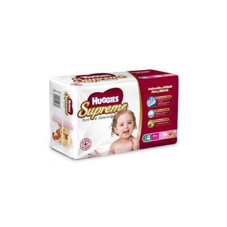 Pañales Huggies Supreme Pure & Natural...