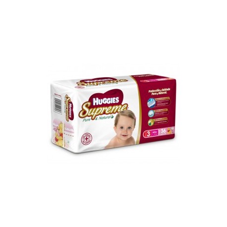 Pañales Huggies Supreme Pure & Natural...