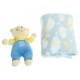 Set de cobija Baby Mink Amigos azul