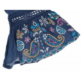Blusa lisa Beautees de algodón para niña