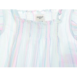 Blusa a rayas Oshkosh de algodón para niña