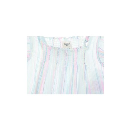 Blusa a rayas Oshkosh de algodón para niña