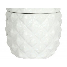 Figura decorativa piña Haus Deko blanco
