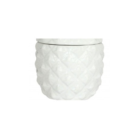 Figura decorativa piña Haus Deko blanco